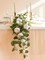 2pcs Artificial Flowers Garland Spring Eucalyptus Garland Vintage Fake Flower Peony Rose Vine Greenery Decorative Wall Hanging Plant for Wedding Arch Door Arrangement Party Decor (White,2pcs)